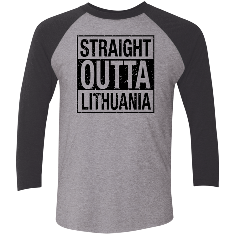 Straight Outta Lithuania - Men's Next Level Premium 3/4  Sleeve