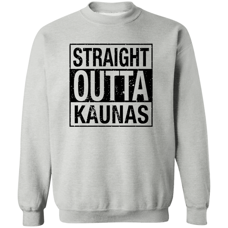 Straight Outta Kaunas - Men/Women Unisex Gildan Crewneck Pullover Sweatshirt