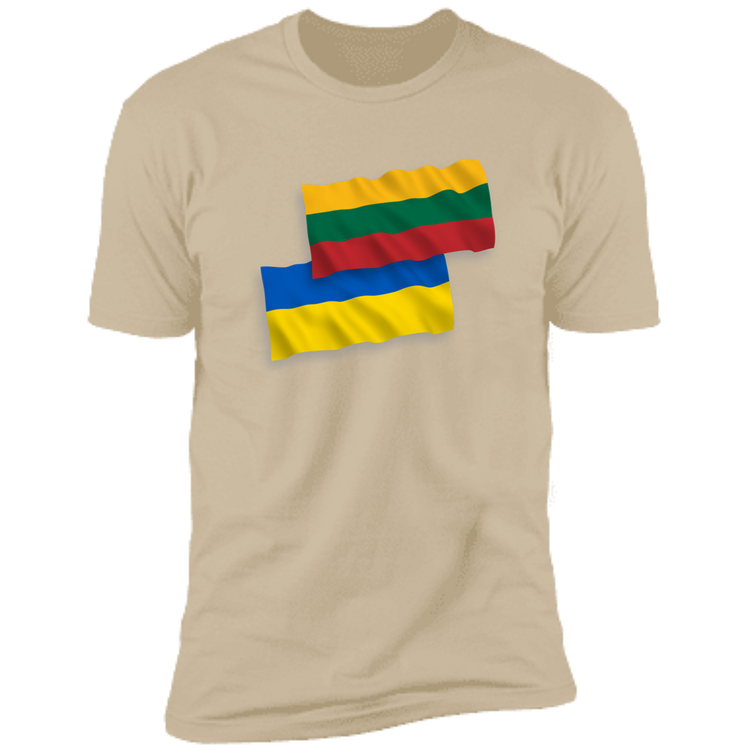 Lithuania Ukraine Flag - Men's Next Level Premium Short Sleeve T-Shirt