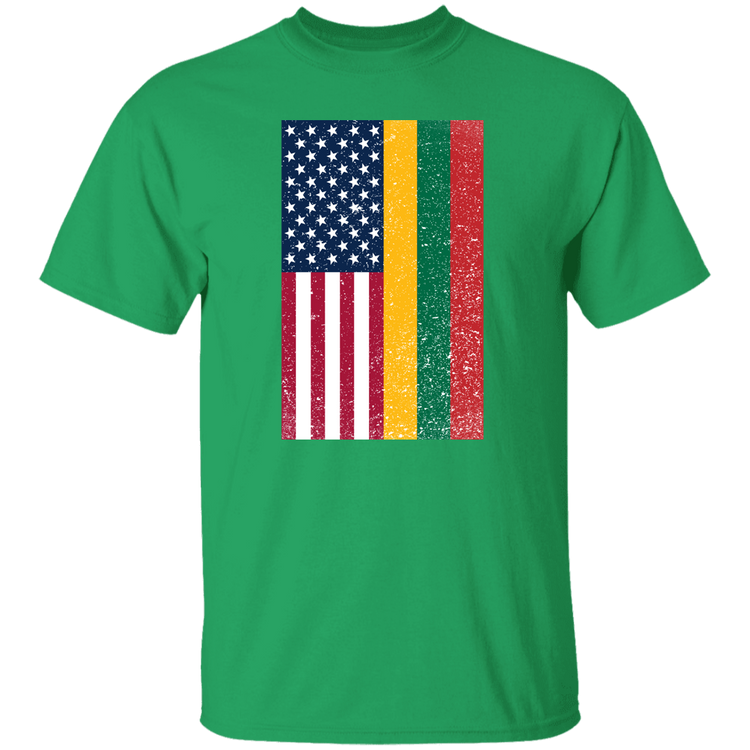 USA Lithuania Flag - Men's Gildan Short Sleeve T-Shirt