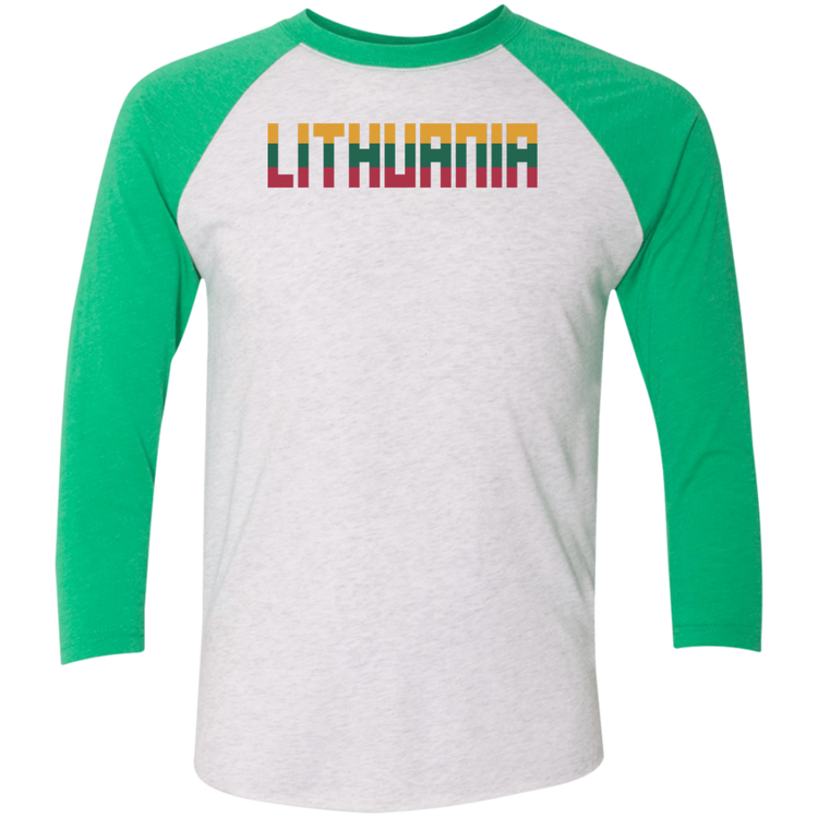 Lithuania - Men's Next Level Premium 3/4  Sleeve