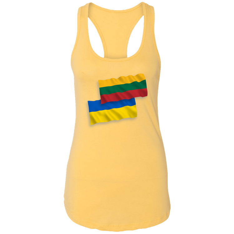 Lithuania Ukraine Flag - Women's Next Level Racerback Tank