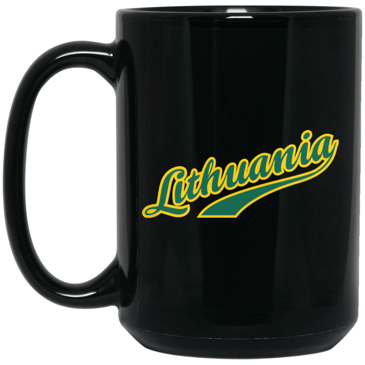Lithuania - 15 oz. Black Ceramic Mug