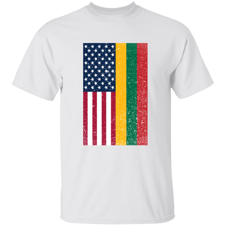 USA Lithuania Flag - Boys/Girls Youth Basic Short Sleeve T-Shirt