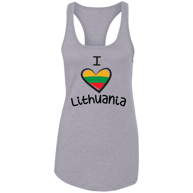 I Love Lithuania - Women's Next Level Racerback Tank