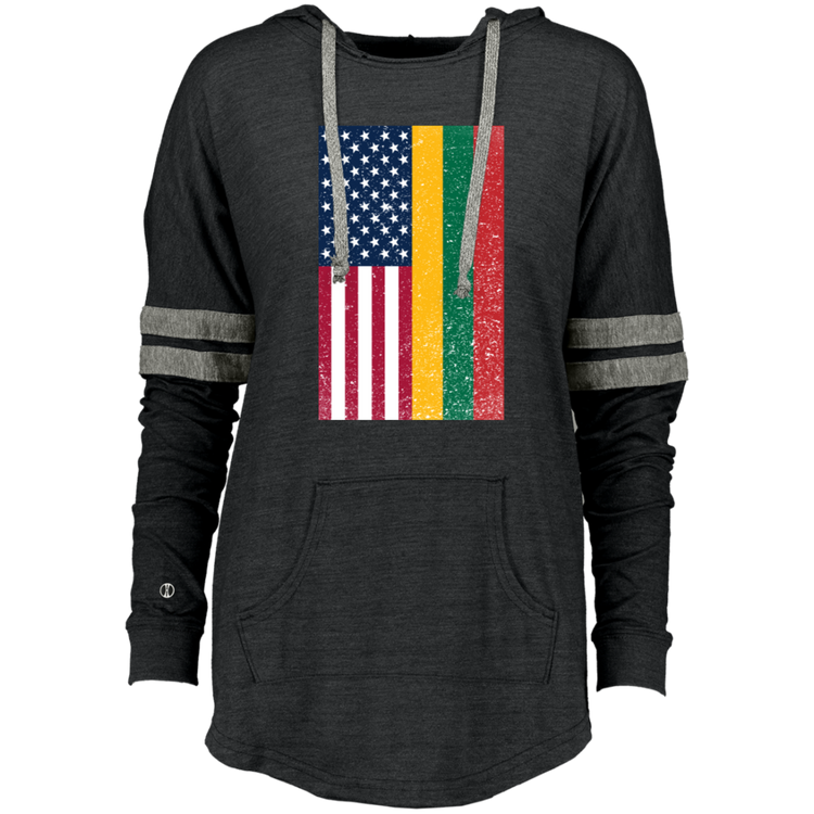 USA Lithuania Flag - Women's Lightweight Pullover Hoodie T