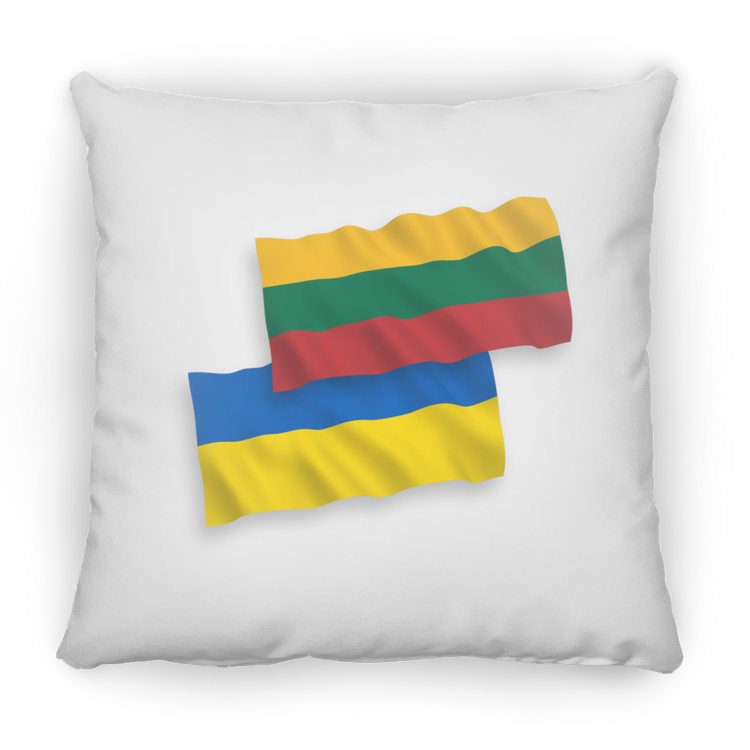 Lithuania Ukraine Flag - Large Square Pillow