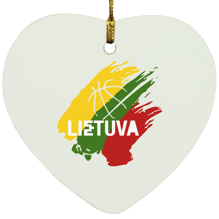 Lietuva BB - MDF Heart Ornament
