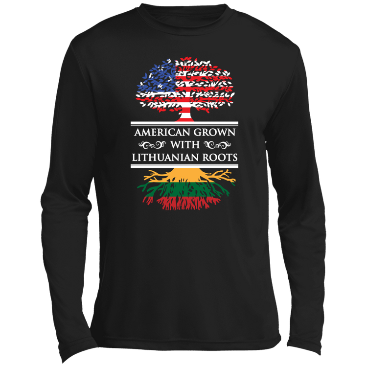 American Grown Lithuanian Roots - Men's Long Sleeve Activewear Performance T