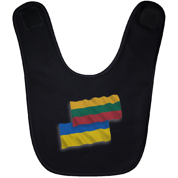 Lithuania Ukraine Flag - BABYBIB Baby Bib