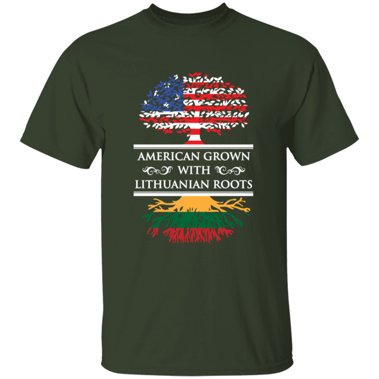 American Grown Lithuanian Roots - Boys/Girls Youth Basic Short Sleeve T-Shirt