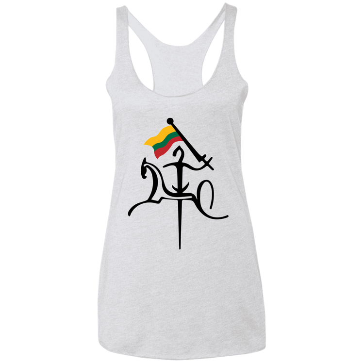 Vytis With Lithuanian Flag - Women's Next Level Triblend Racerback Tank