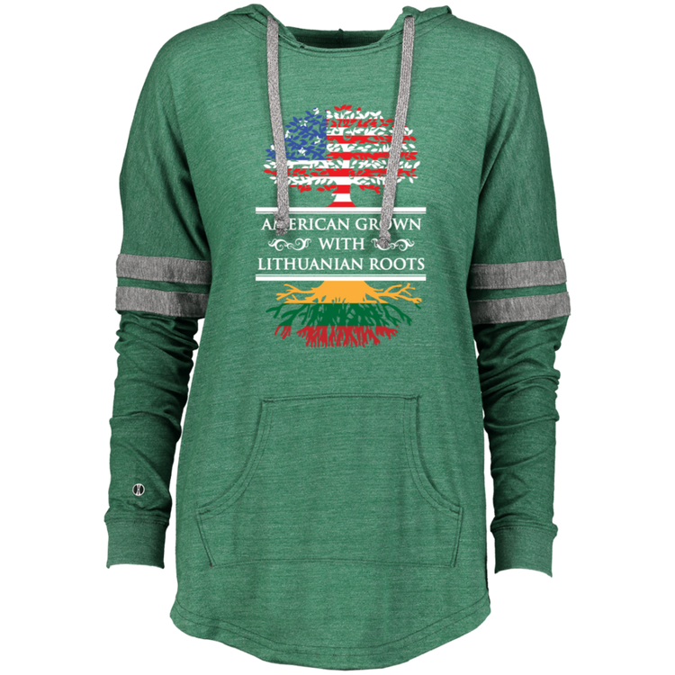 American Grown Lithuanian Roots - Women's Lightweight Pullover Hoodie T