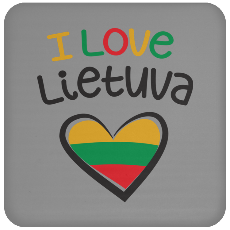 I Love Lietuva - High Gloss Coaster