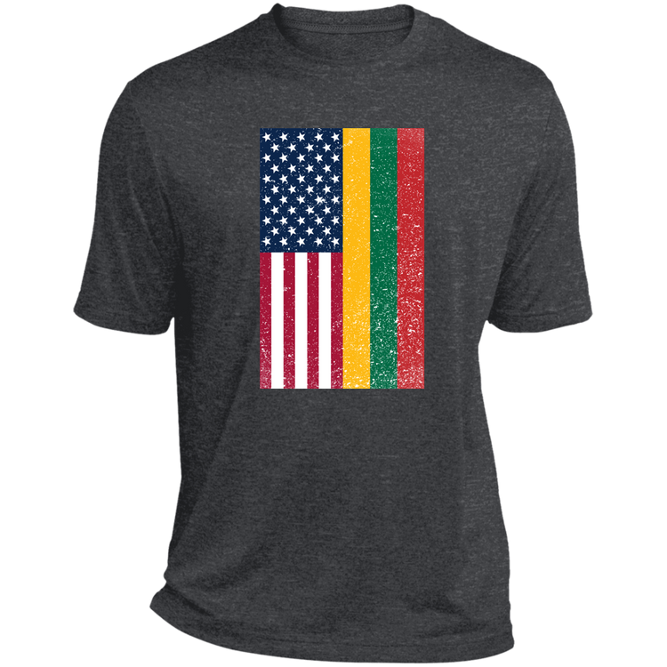 USA Lithuania Flag - Men's Heather Performance Activewear T