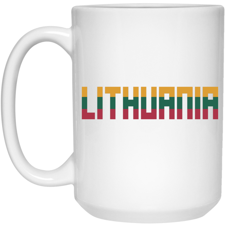 Lithuania - 15 oz. White Ceramic Mug