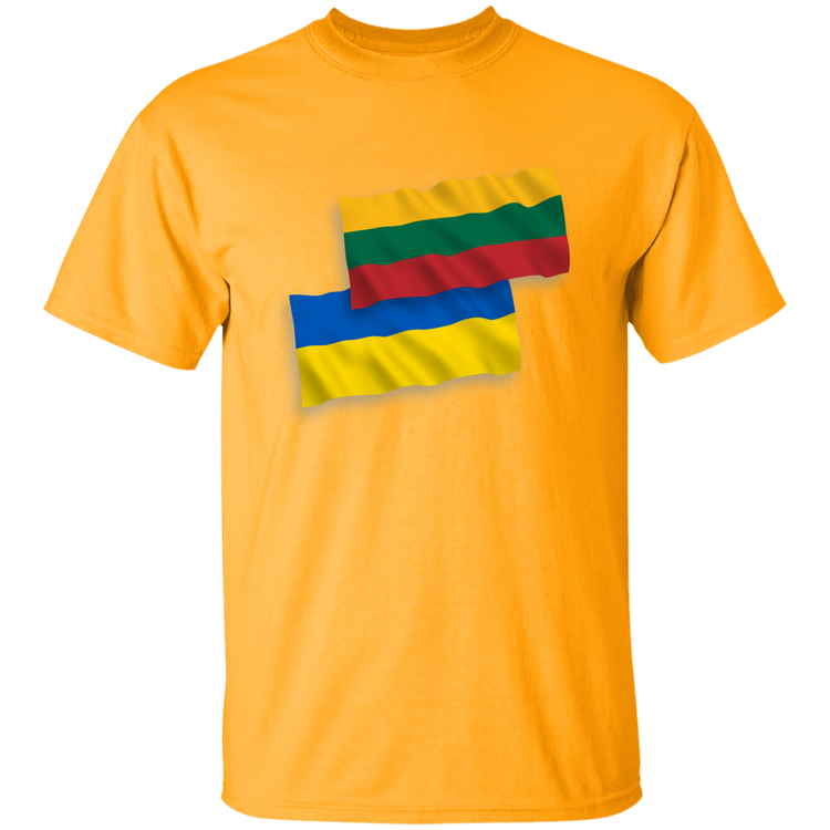 Lithuania Ukraine Flag - Boys/Girls Youth Basic Short Sleeve T-Shirt
