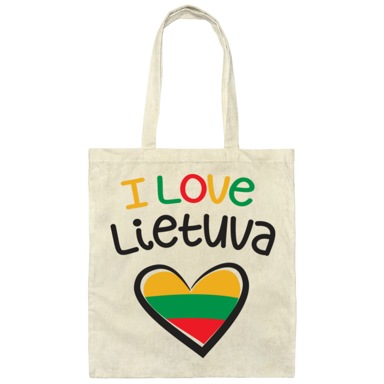 I Love Lietuva - Canvas Tote Bag