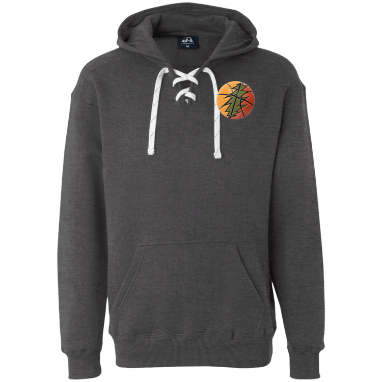 Basketball Bolt - Men's Heavyweight Pullover Lace Hoodie