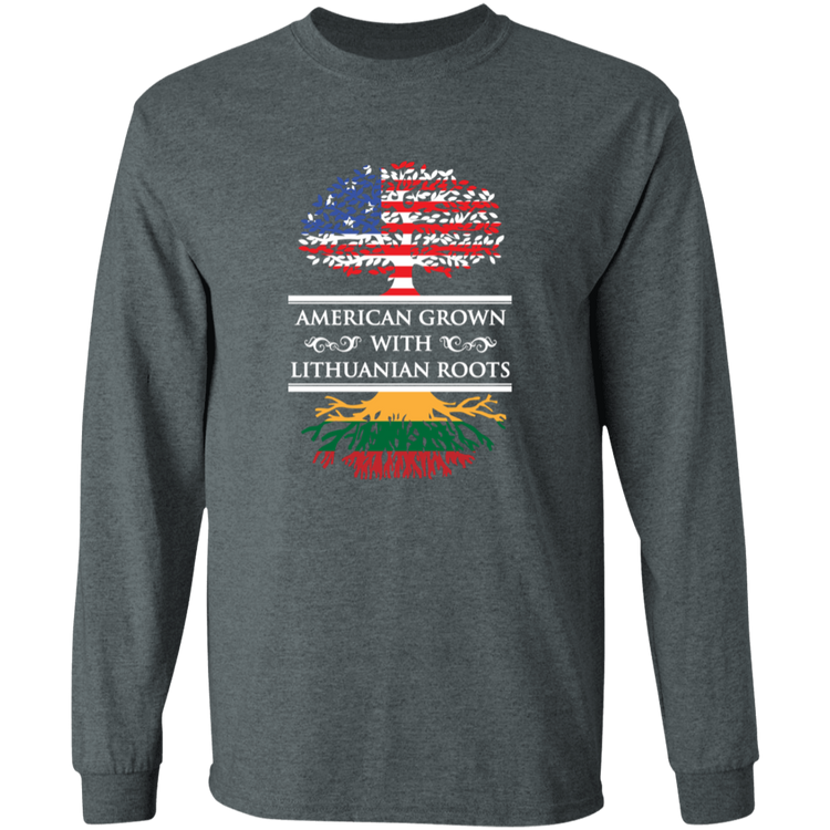 American Grown Lithuanian Roots - Men's Basic Long Sleeve T