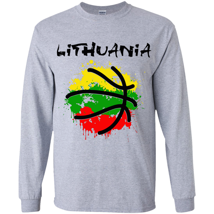 Abstract Lithuania - Boys Youth Gildan Long Sleeve T-Shirt
