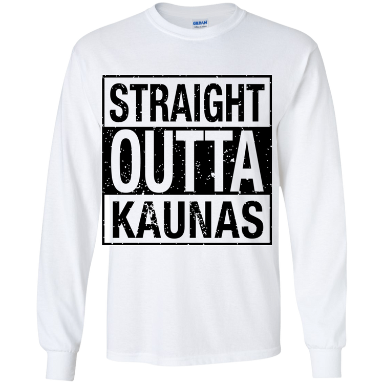 Straight Outta Kaunas - Boys Youth Basic Long Sleeve T-Shirt