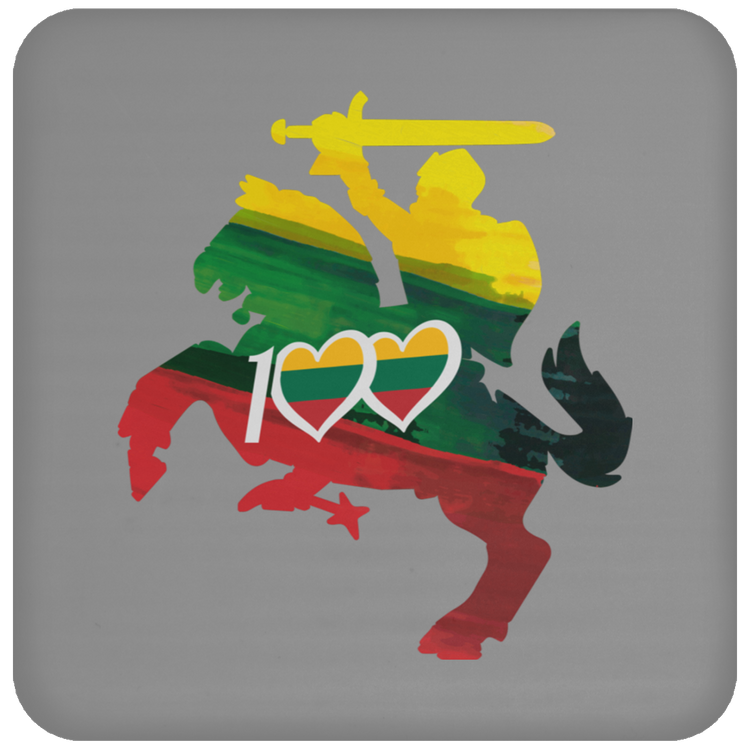 Lithuanian Knight 100 - High Gloss Coaster