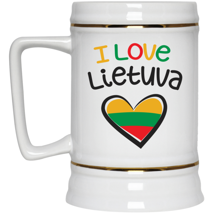 I Love Lietuva - 22 oz. Ceramic Stein