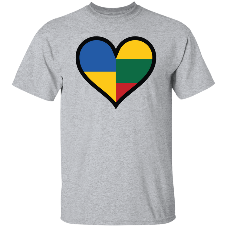 Lithuania Ukraine Heart - Men's Basic Short Sleeve T-Shirt