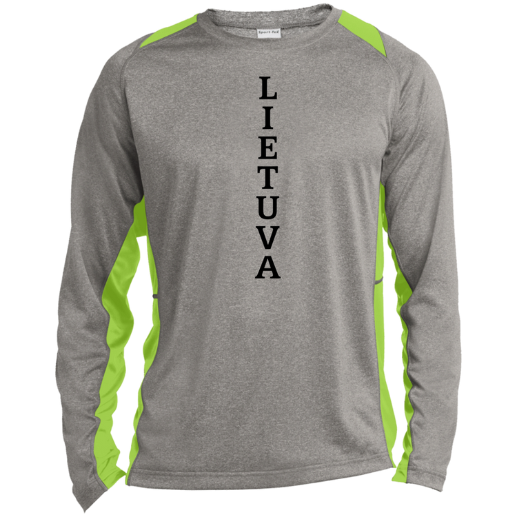 Lietuva - Men's Long Sleeve Colorblock Activewear Performance T
