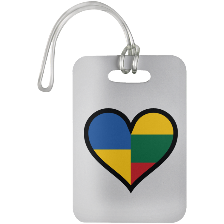 Lithuania Ukraine Heart - Luggage Bag Tag