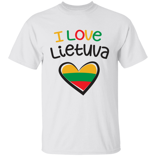 I Love Lietuva - Boys/Girls Youth Gildan Short Sleeve T-Shirt