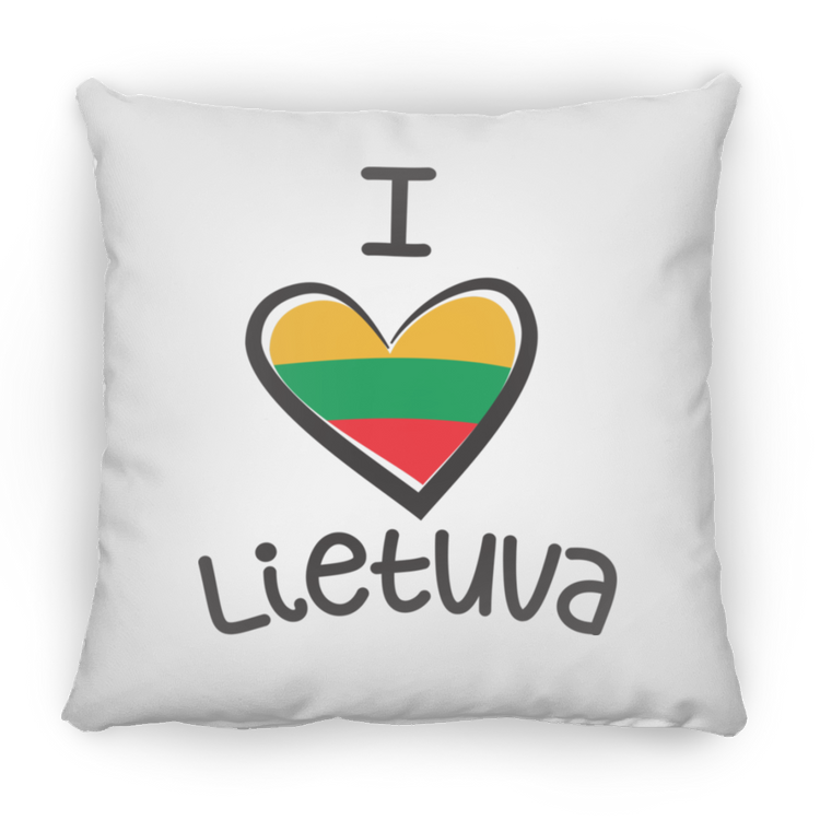 I Love Lietuva - Small Square Pillow