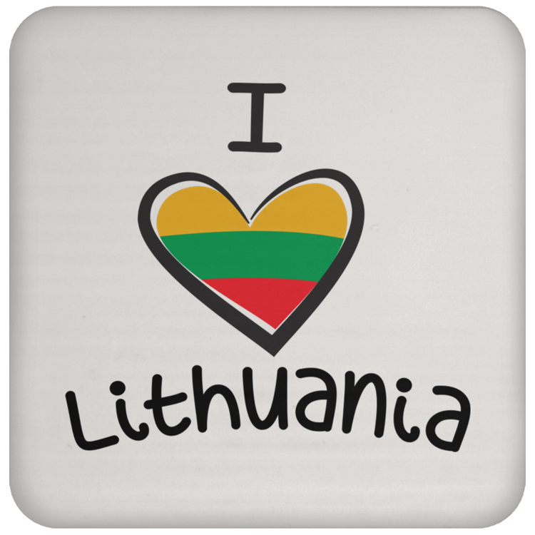 I Love Lithuania - High Gloss Coaster