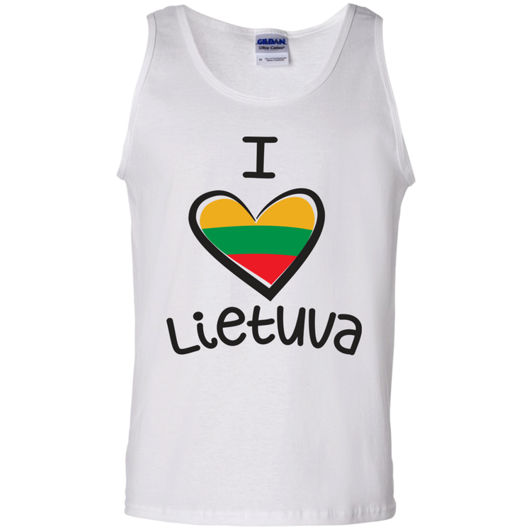 I Love Lietuva - Men's Gildan 100% Cotton Tank Top