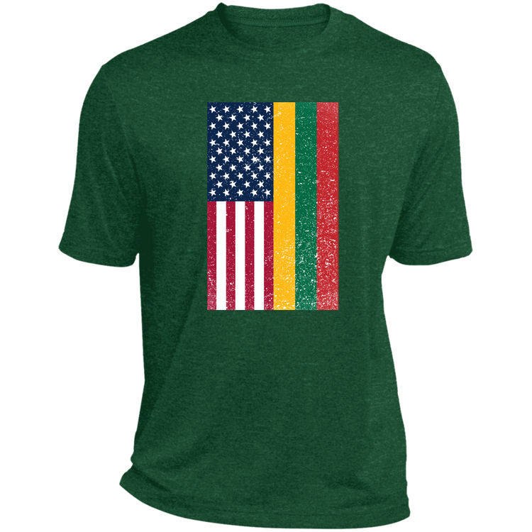 USA Lithuania Flag - Men's Heather Performance Activewear T