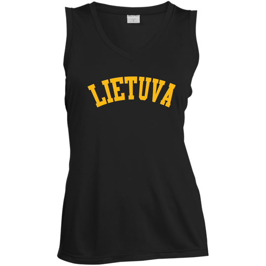 Lietuva - Women's Sleeveless V-Neck Activewear Tee