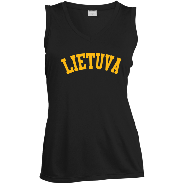 Lietuva - Women's Sleeveless V-Neck Activewear Tee