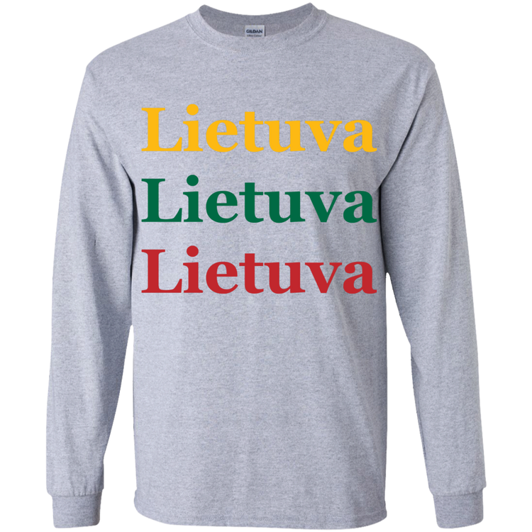 Lietuva - Boys Youth Gildan Long Sleeve T-Shirt