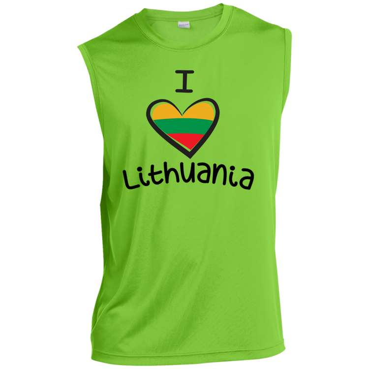 I Love Lithuania - Men's Sleeveless Activewear Performance T