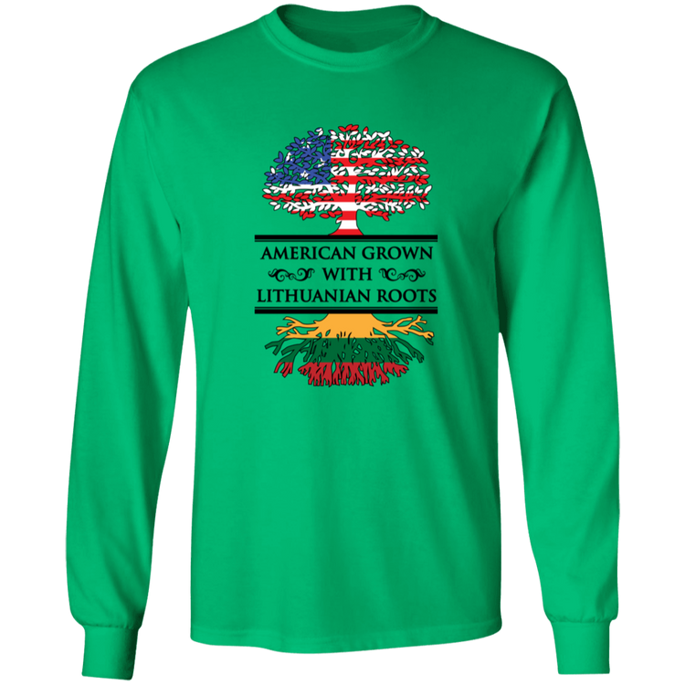 American Grown Lithuanian Roots - Men's Basic Long Sleeve T