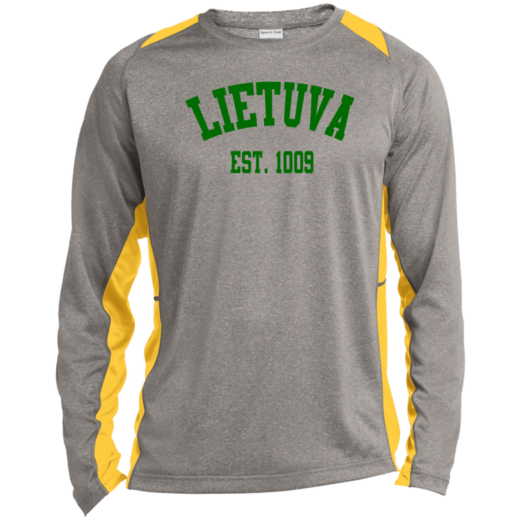 Lietuva Est. 1009 - Men's Long Sleeve Colorblock Activewear Performance T