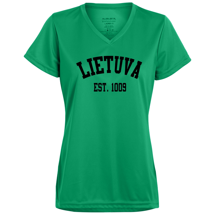 Lietuva Est. 1009 - Women's Augusta Activewear V-Neck Tee