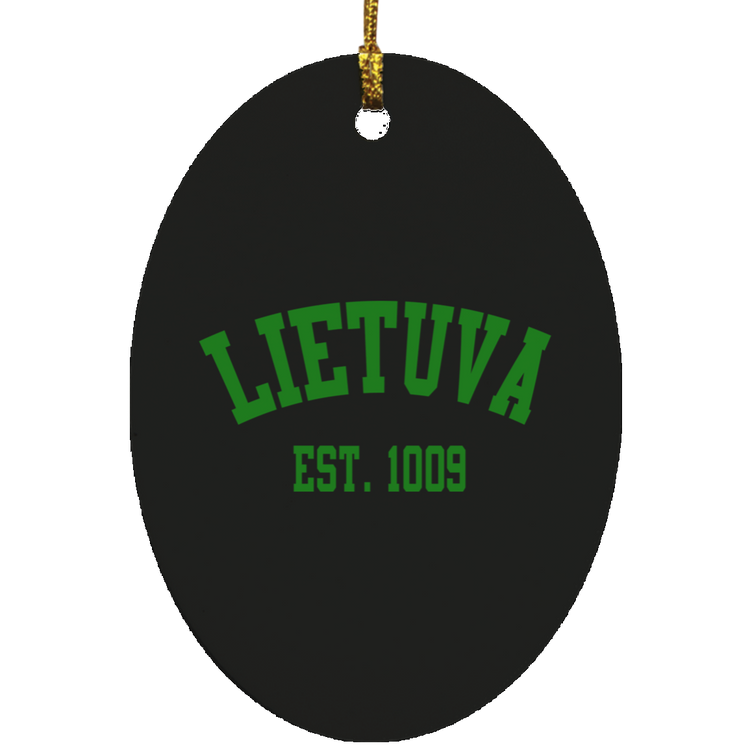 Lietuva Est. 1009 - MDF Oval Ornament