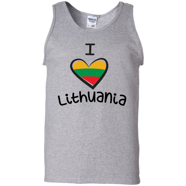 I Love Lithuania - Men's Basic 100% Cotton Tank Top