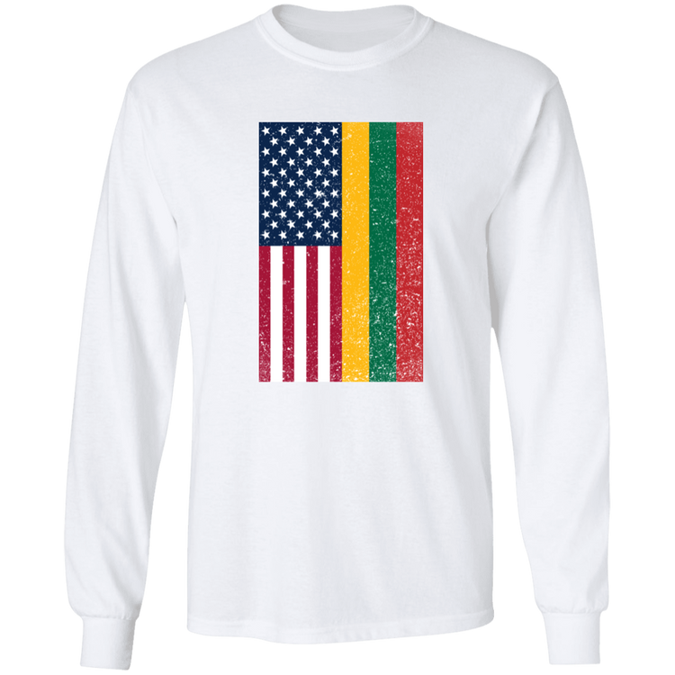 USA Lithuanian Flag - Men's Basic Long Sleeve T