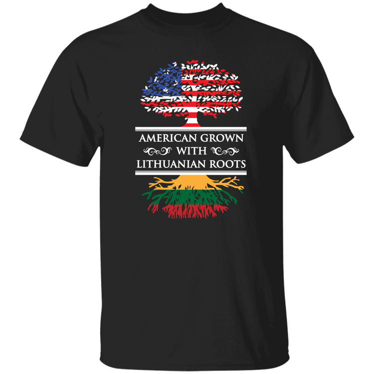 American Grown Lithuanian Roots - Men's Basic Short Sleeve T-Shirt