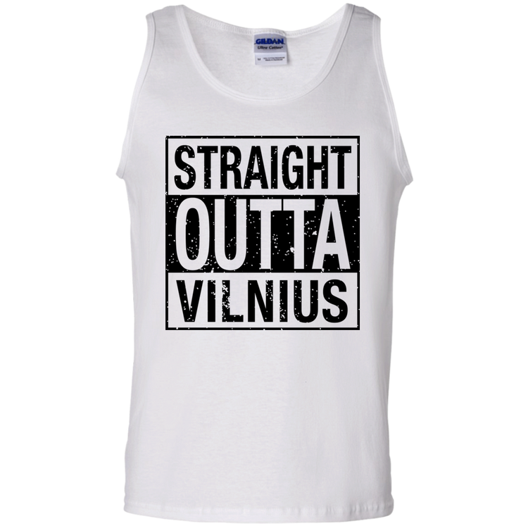 Straight Outta Vilnius - Men's Basic 100% Cotton Tank Top
