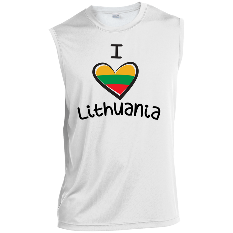 I Love Lithuania - Men's Sleeveless Activewear Performance T