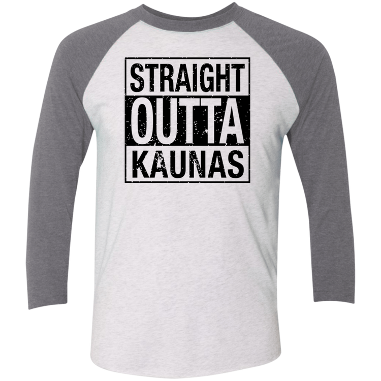 Straight Outta Kaunas - Men's Next Level Premium 3/4  Sleeve